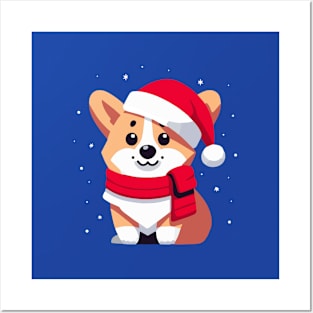 Santa Corgi Posters and Art